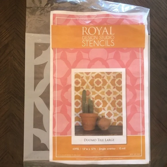 Royal Design Studio Stencils - Duomo Tile Large 12” x 12” new in package - Picture 5 of 8